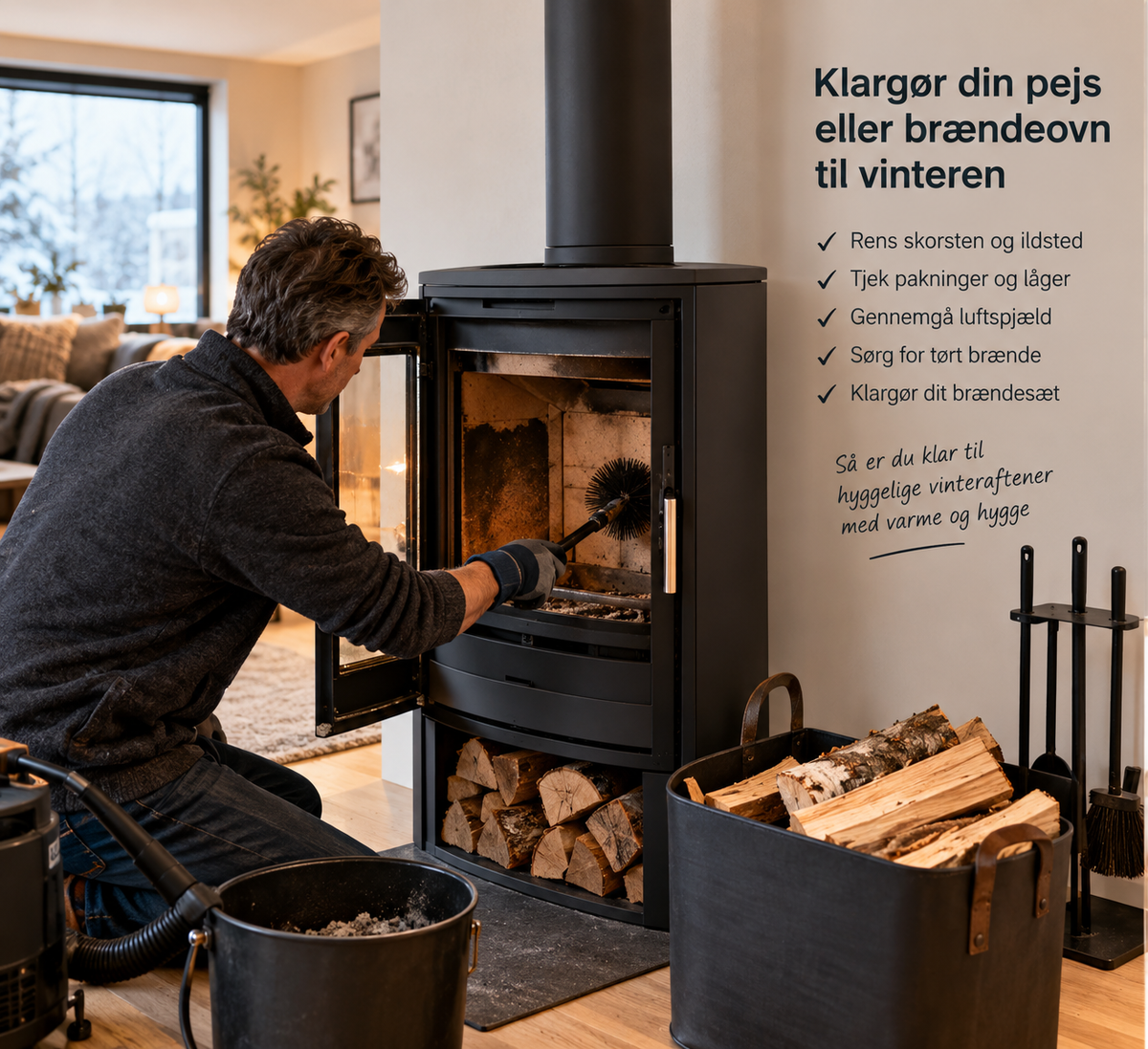 Gør din pejs klar til vinteren – den komplette tjekliste
