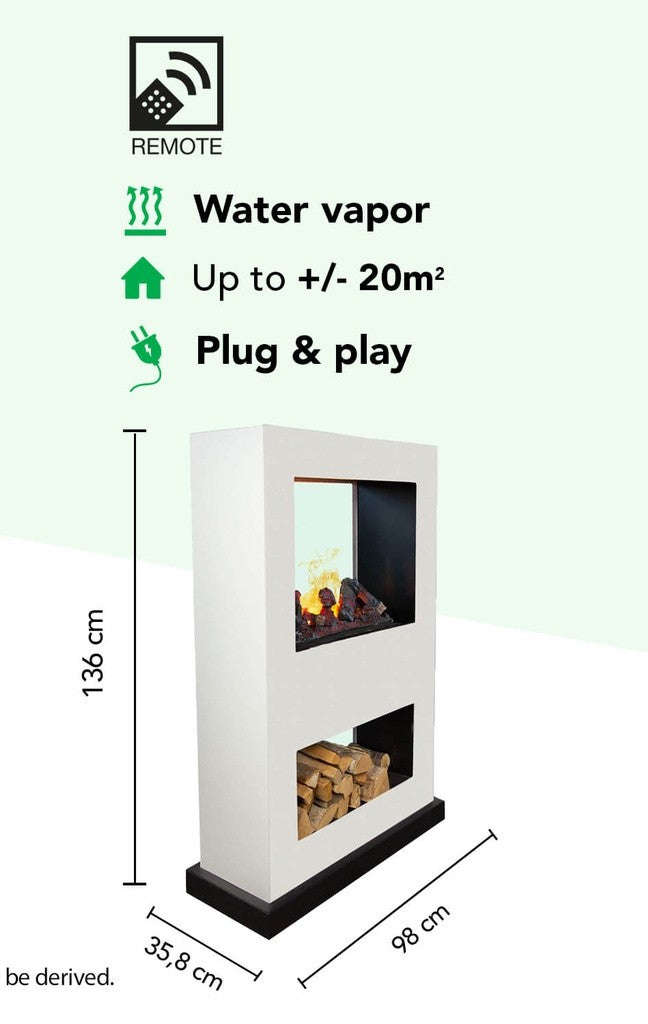 Lumea hybridpejs, rumdeler flytbar på hjul