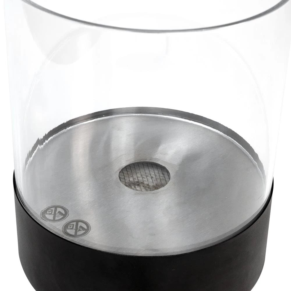 rund biopejs med glas