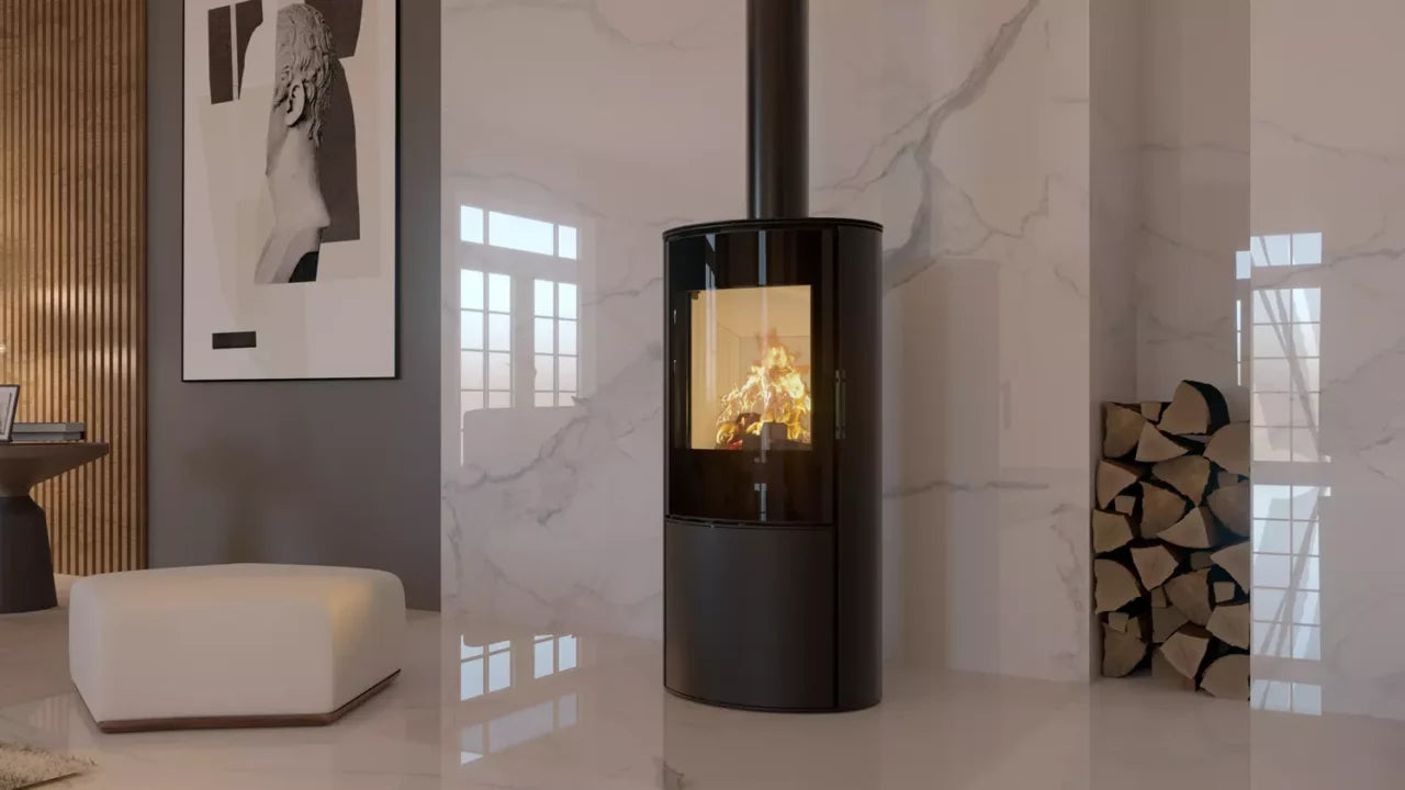 Ellisse brændeovn på 5kW og 80,6 % effektiv