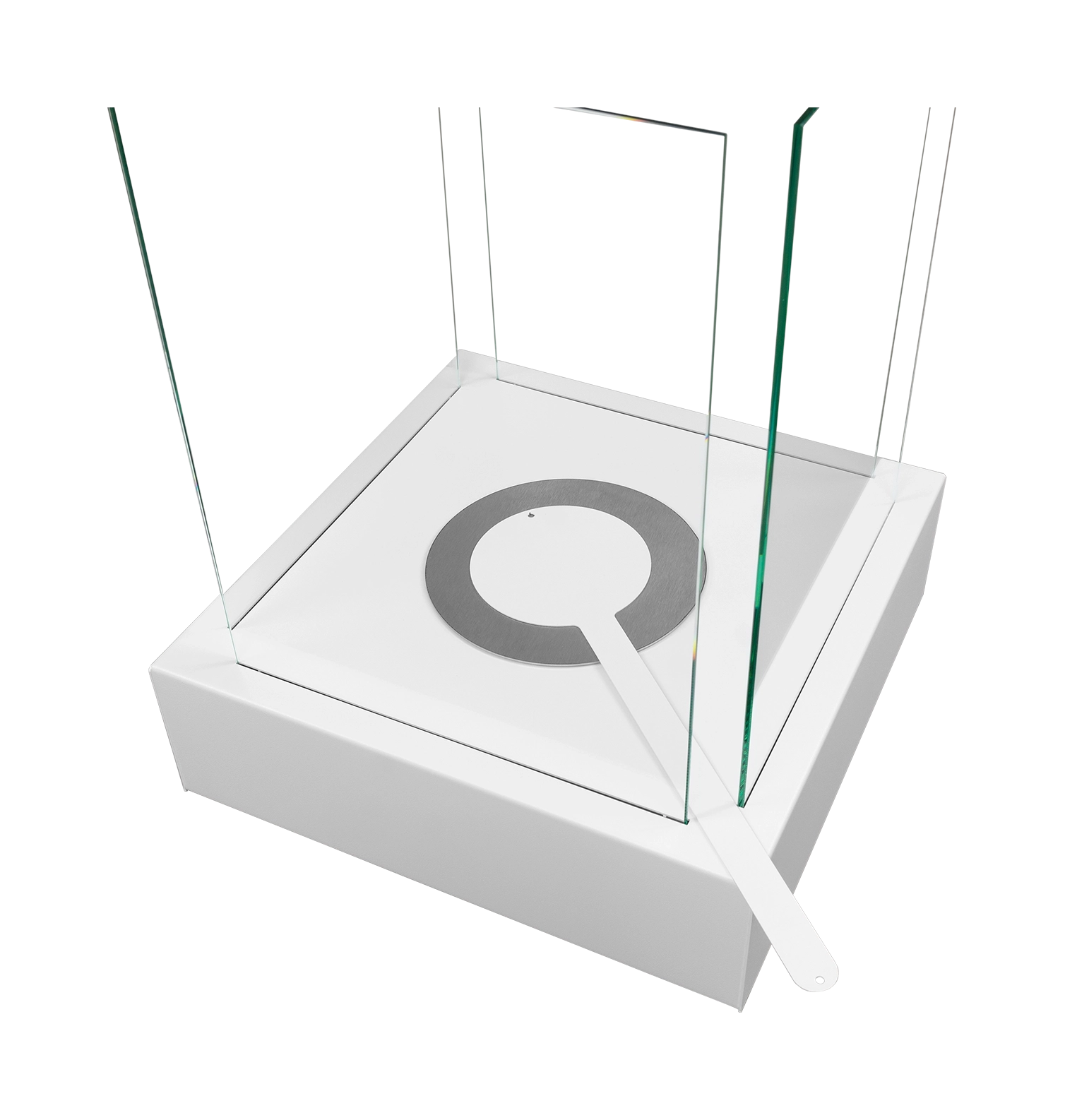 hvid bord biopejs model med slukkeskinne