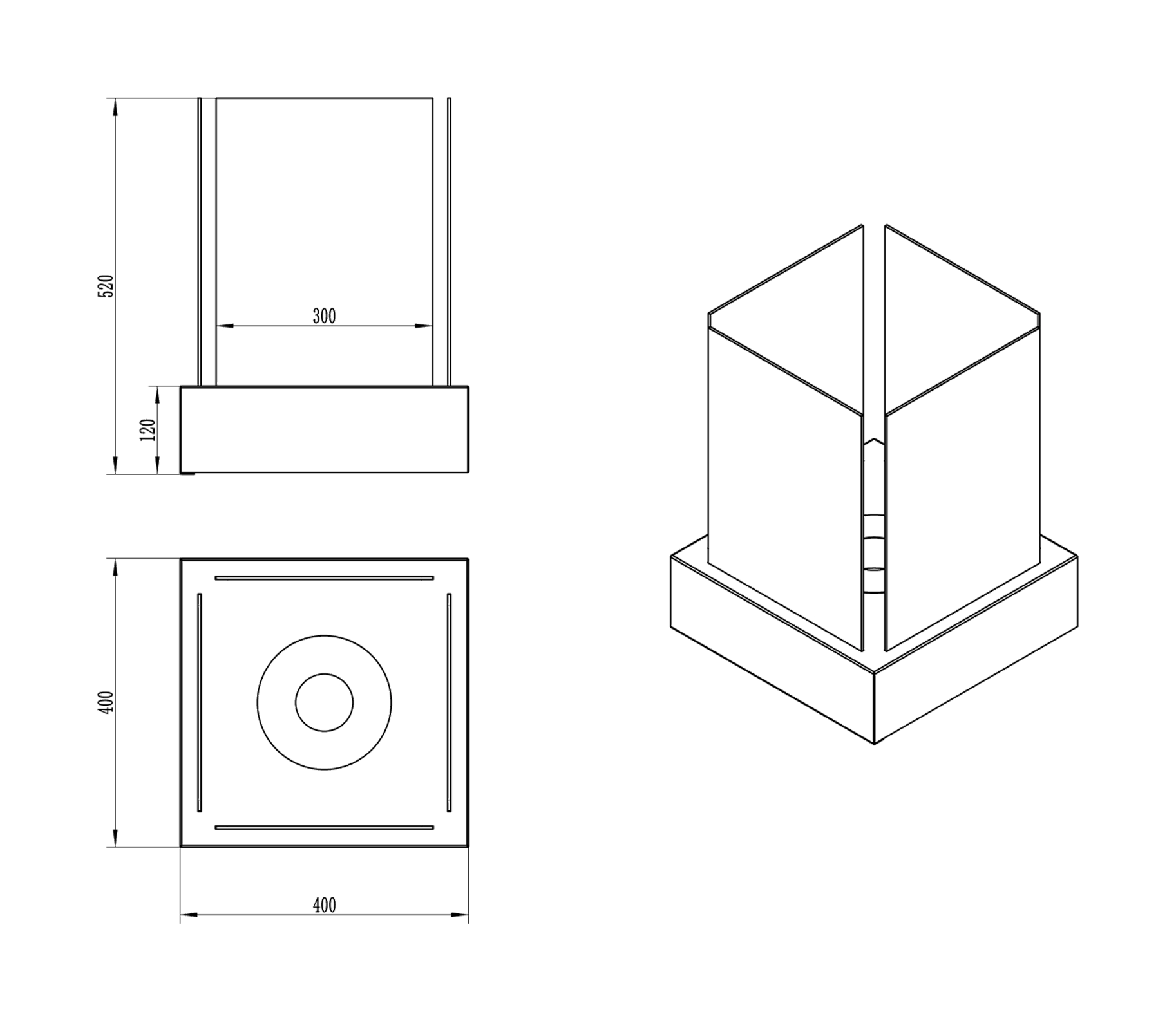 tegning af bord model biopejs