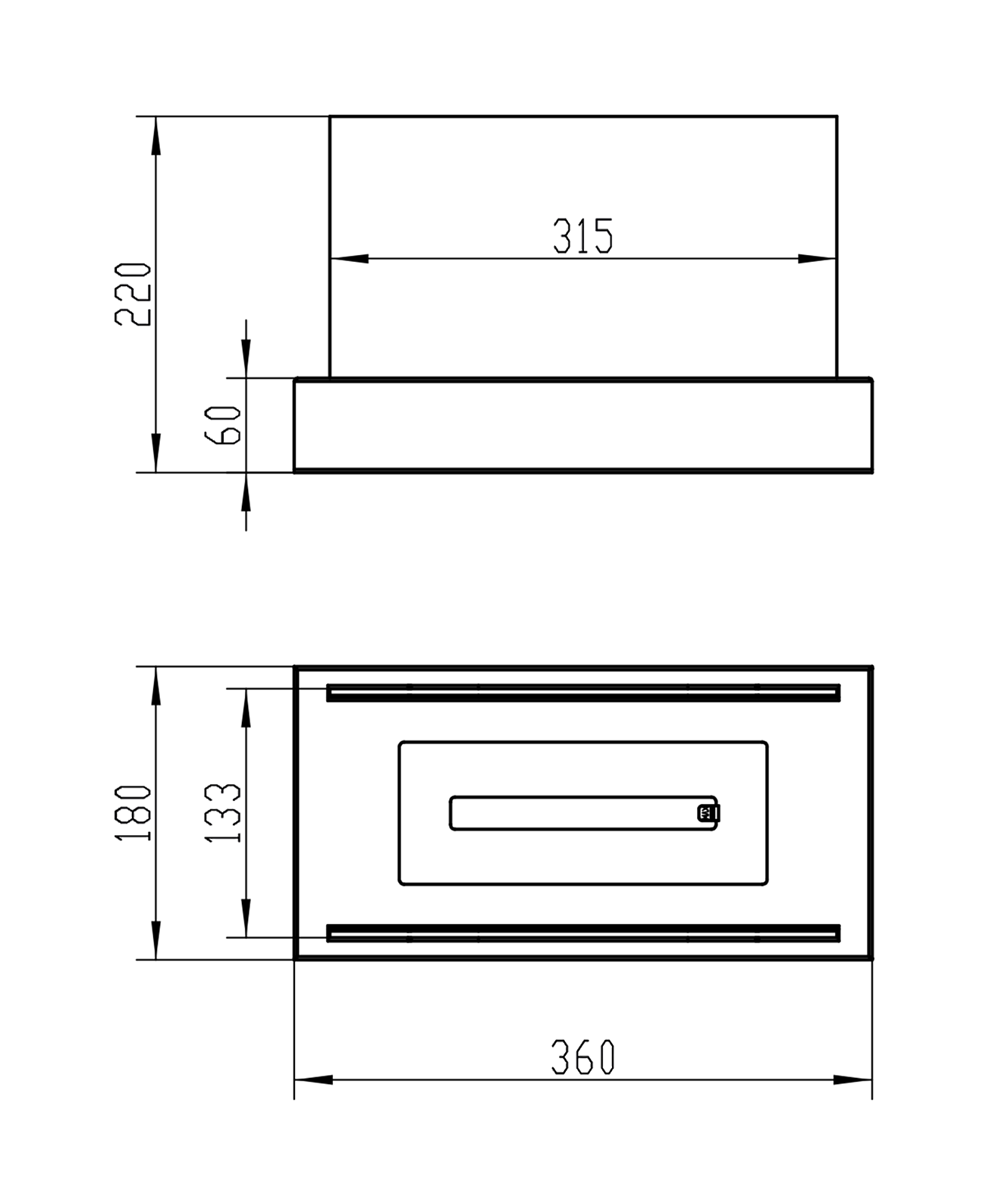 tegning af sort bord biopejs