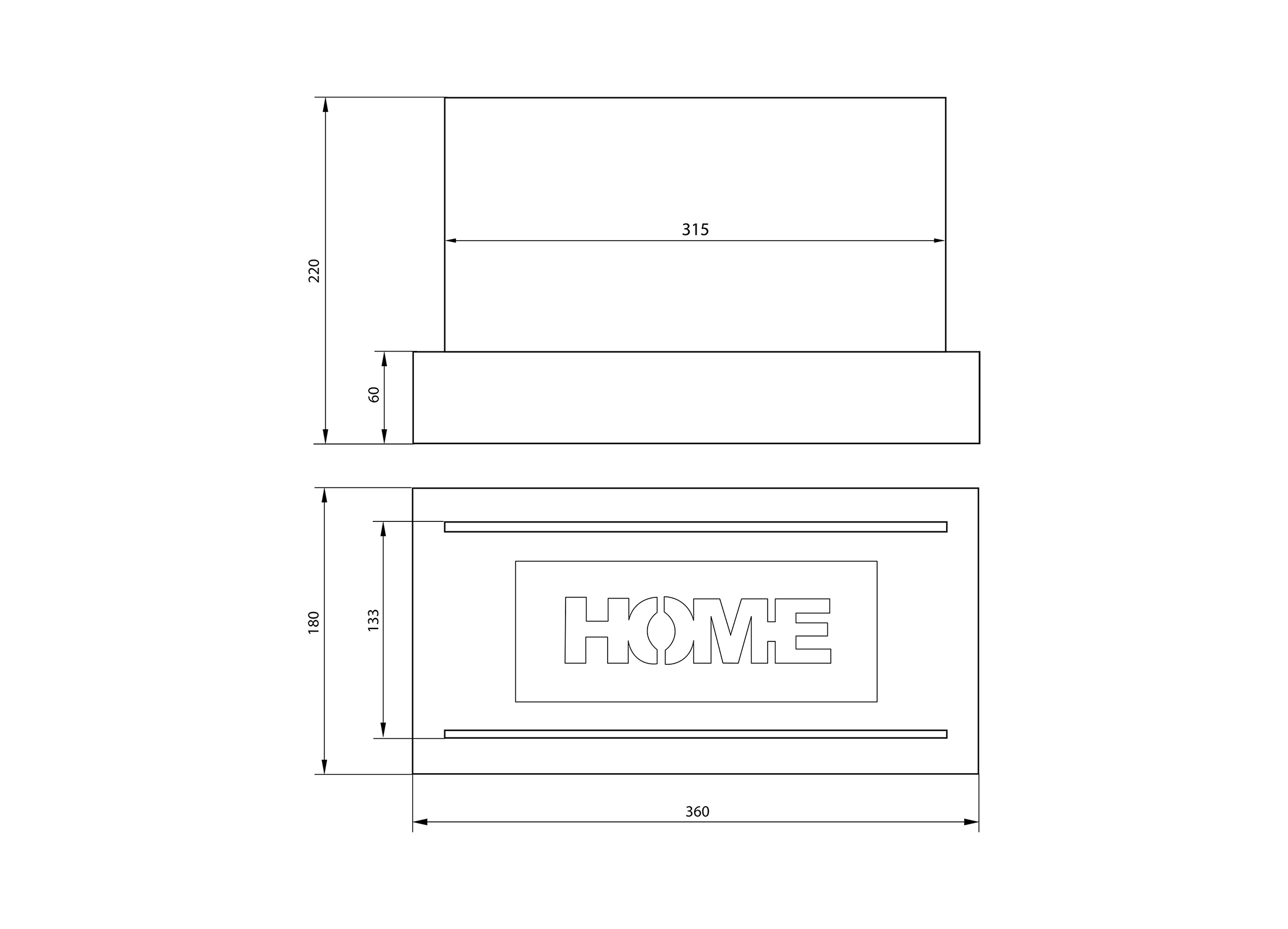 tegning af bord biopejs