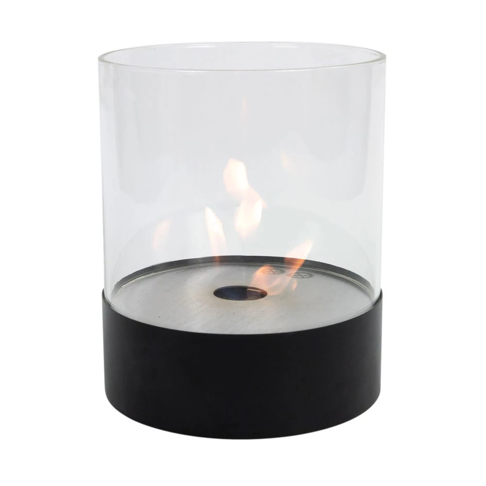 rund biopejs med flammer