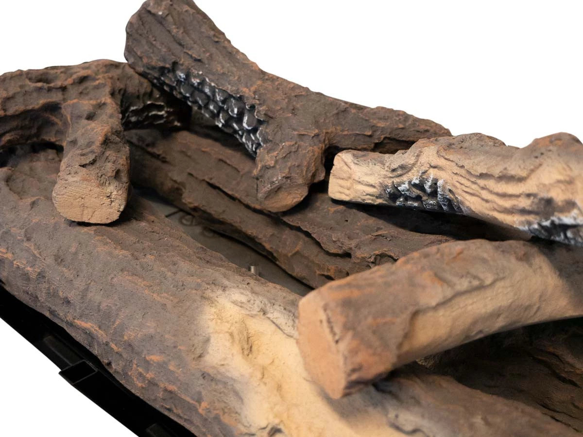 sort fritstående biopejs med keramisk brænde