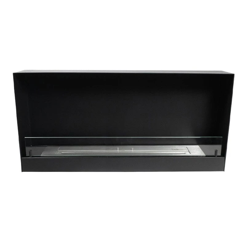 sort indbygnings biopejs med frontglas