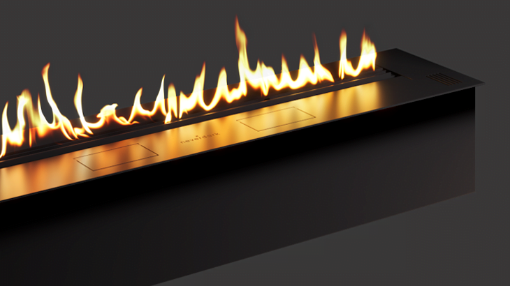 Smart Fireplace Automatic 1200 fra Neverdark med ægte flamme