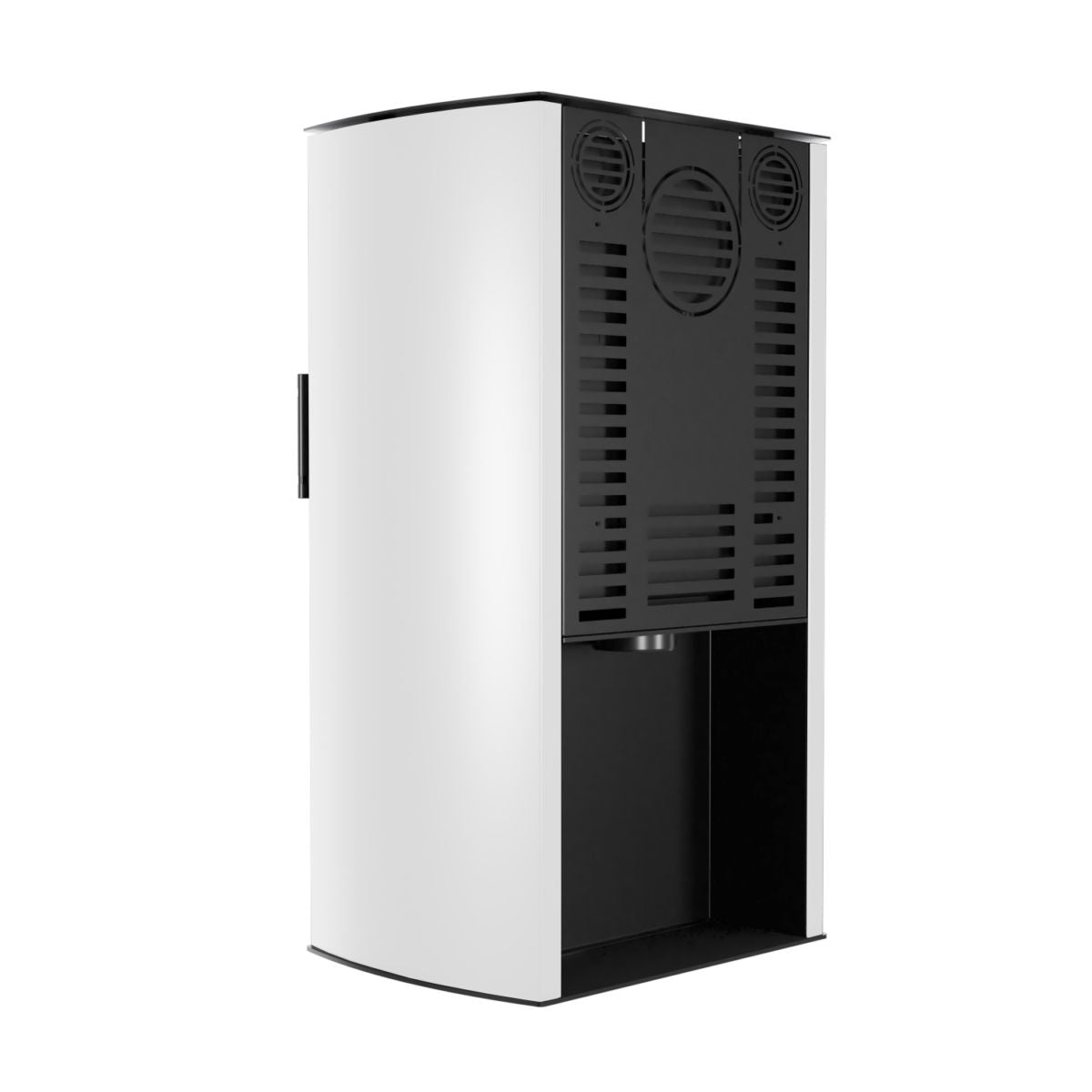 Cane Brændeovn 6,5 kW med hvide sidepaneler og 83% effektiv