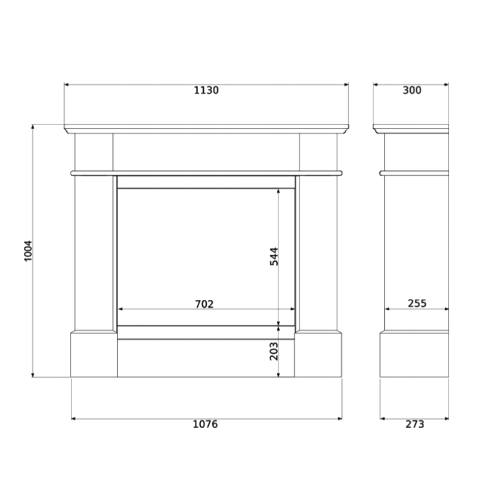 Colosseum Portal Biopejs med Glas – Stilfuld Biopejs uden Skorsten
