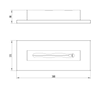 Tube bord biopejs i rustfri stål (Hvid plade)