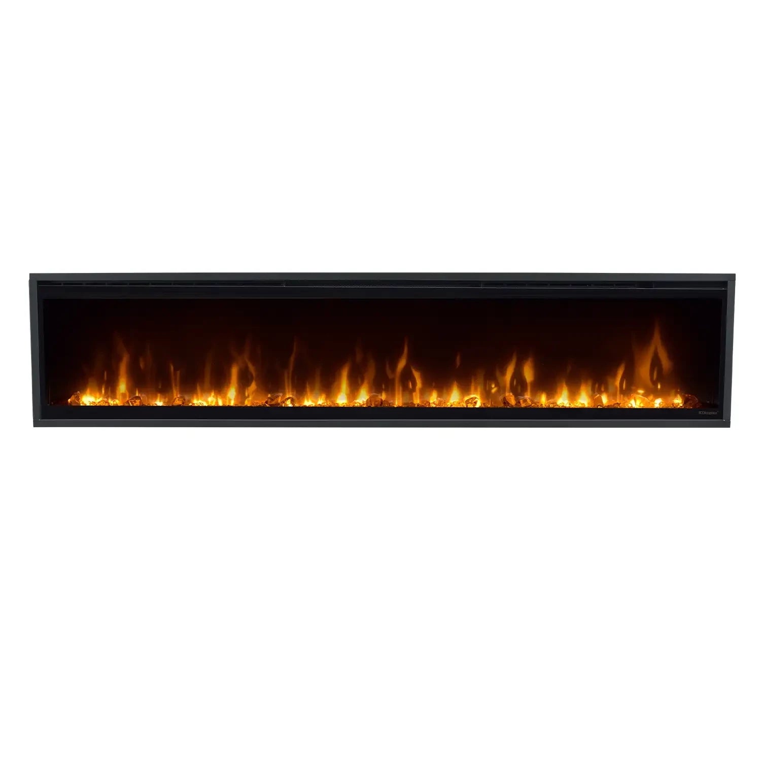 indbygnings elpejs med flammer på hvid baggrund