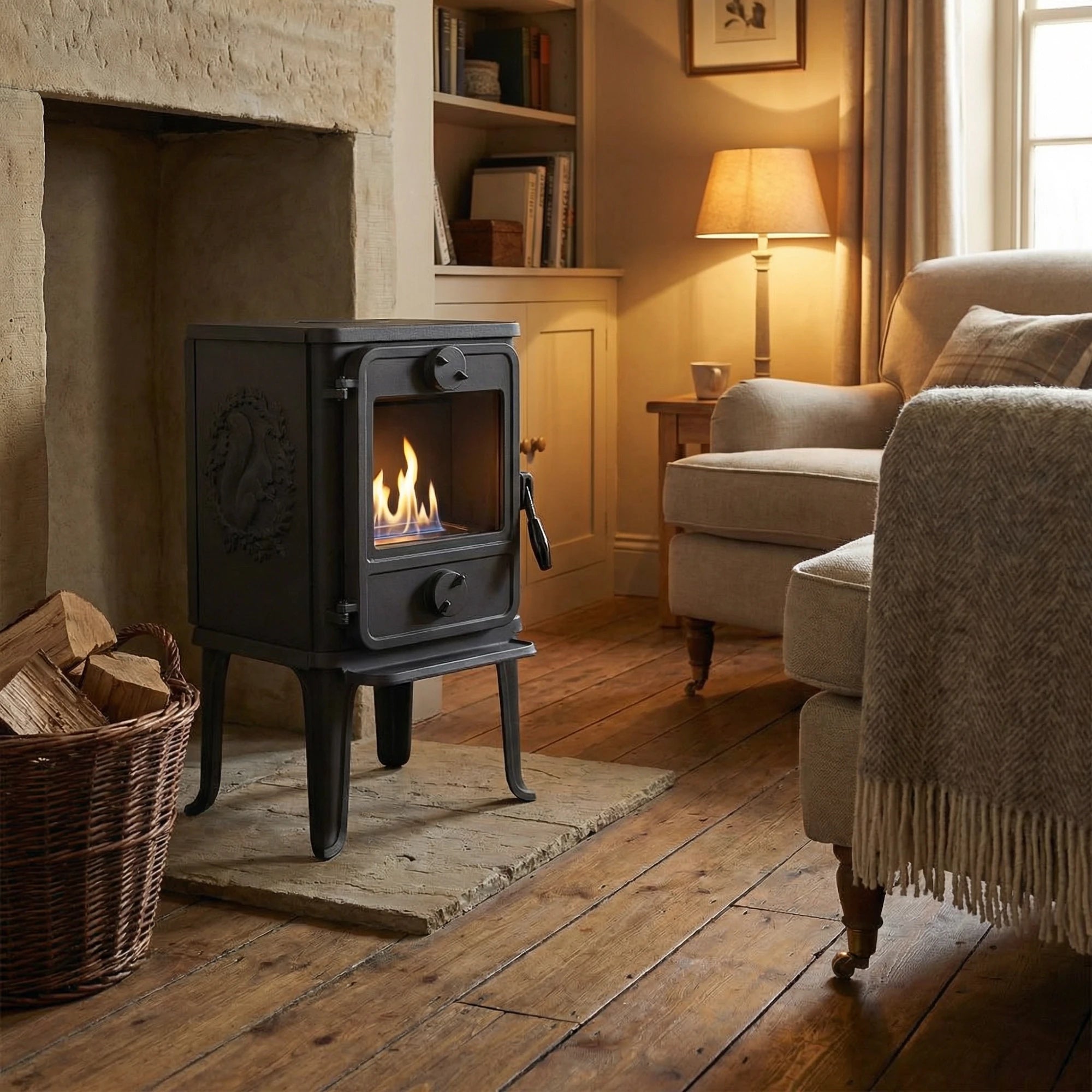 Morsø 1010 fritstående biopejs i støbejern