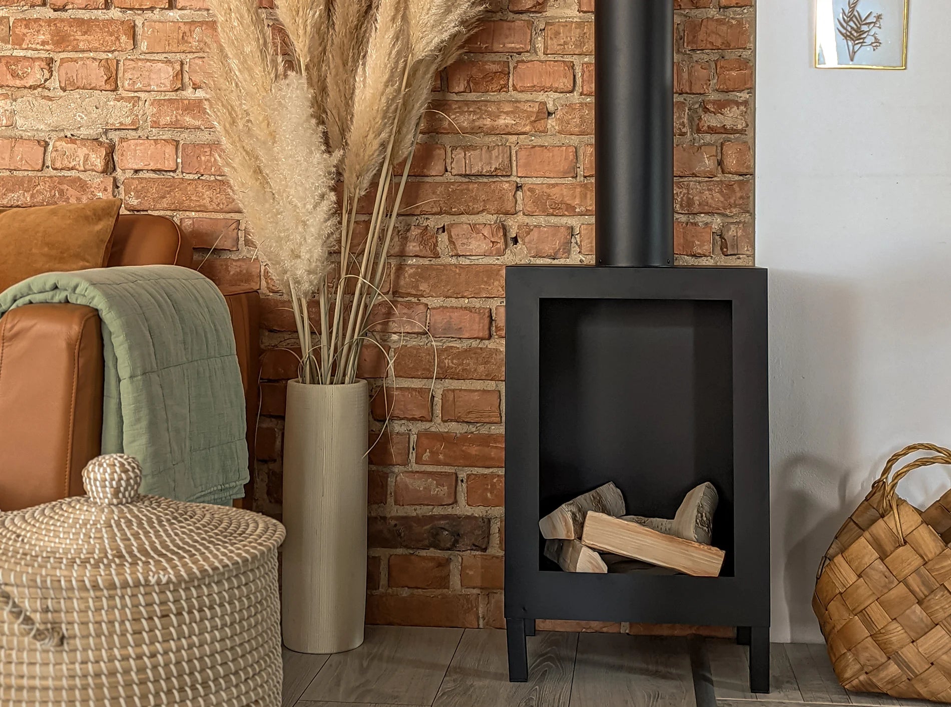 Keramisk dekoration birkebrænde 5 stykker (store)