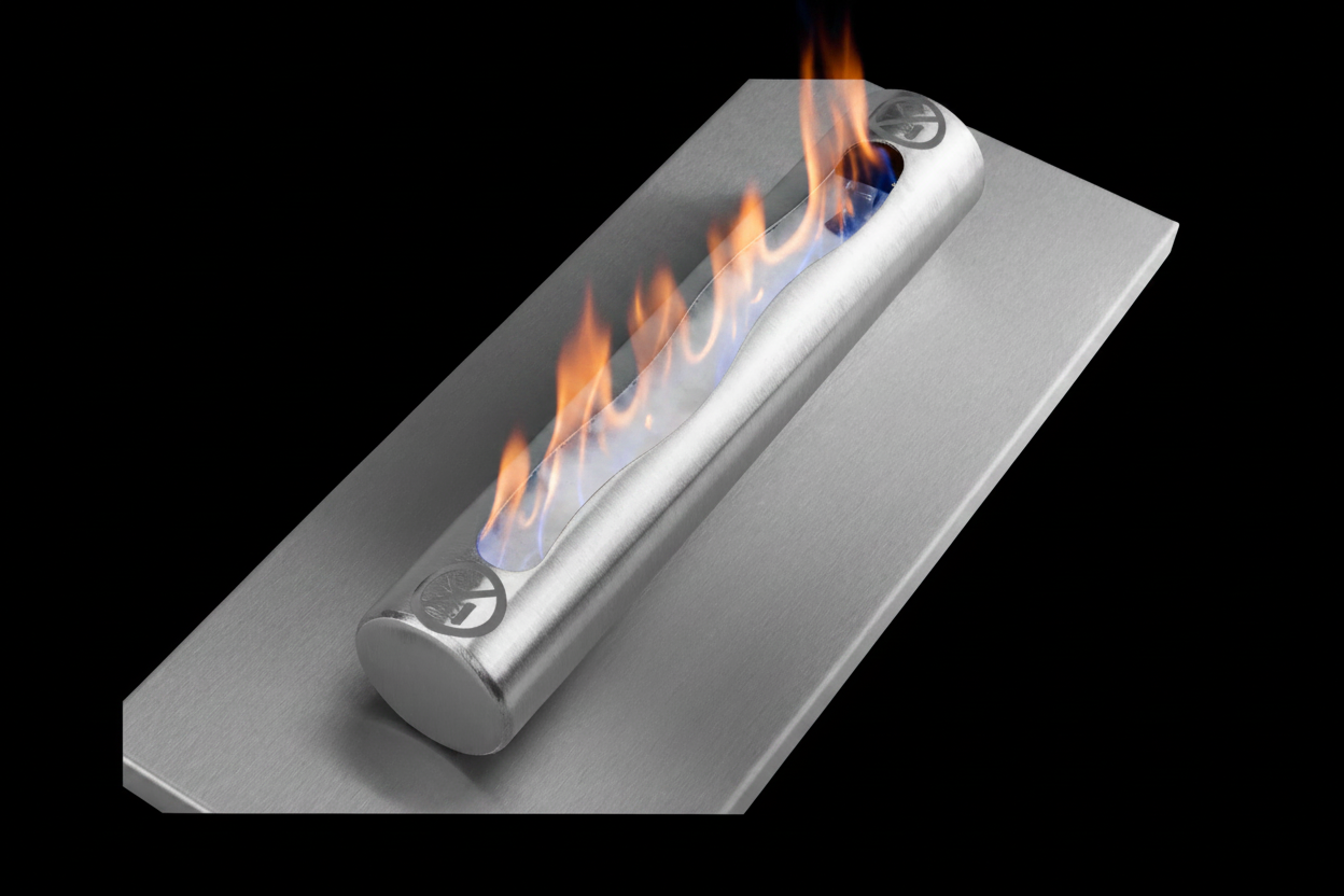 Tube bordpejs med flammer